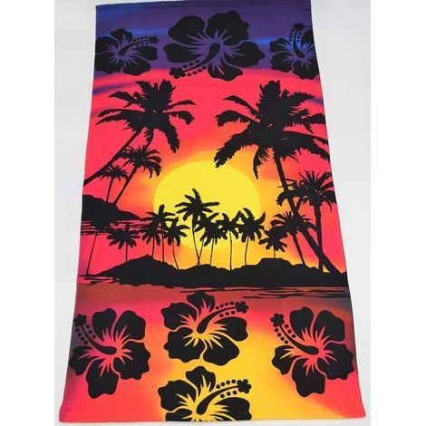 Strandtuch - ORPHEEBS - Palme - 80 x 160 cm - Mikrofaser - Schnelltrocknend