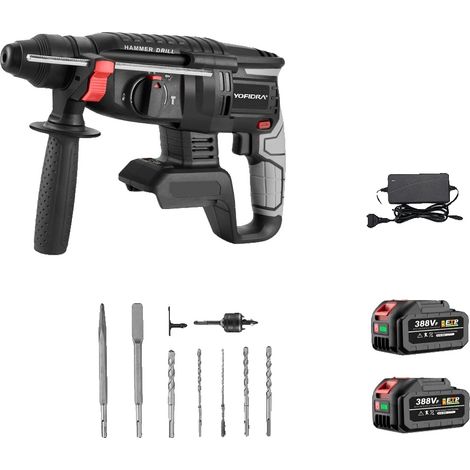 Perceuse à percussion, moteur sans balais, capacité multifonctionnelle, option 6 de 2XBattery, UE (1/2)