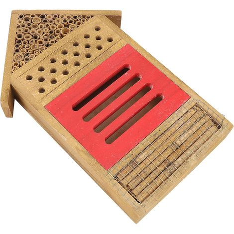 Maison à Insectes en Bois, Nichoir D'hôtel pour Abeilles, pour Décoration de Jardin, 7,7x1,5x11,7 Pouces, Encourage Les Abeilles et Les Insectes à Nicher dans Votre Jardin (1/5)