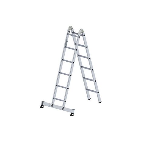 MUNK Scala pieghevole in alluminio utilizzabile come scala a