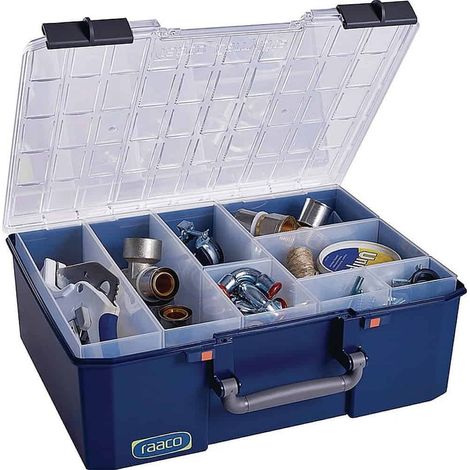 RAACO Sortimentskasten CarryLite 150 B413xT330xH147mm 8 Fächer blau - 147248