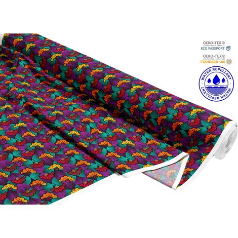 OUTDOOR DEKOSTOFFE OXFORD - Motiv Afrikanisches Blumenmuster I DR227