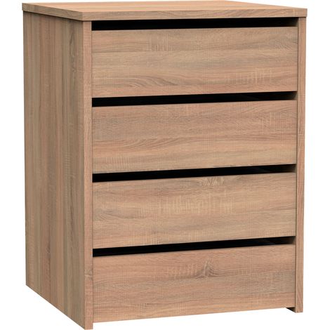 Briebe Nova Cajonera Armario 4 Cajones, Cómoda Dormitorio 63,5x46x45 cm (Alto x Ancho x Profundo) Sinfonier