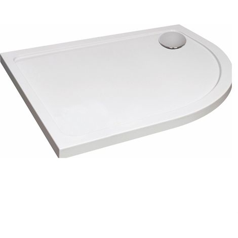 Bathroom Offset Quadrant Shower Tray, Right Hand, 1200 x 900mm, White, Balterley