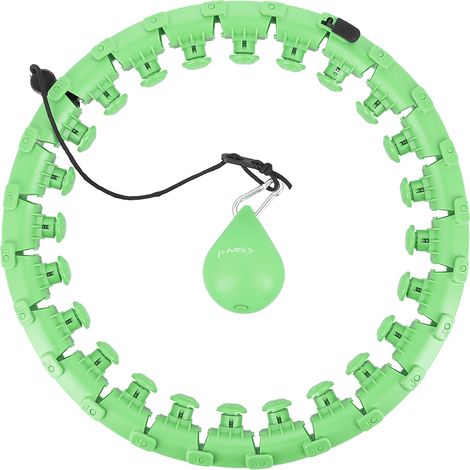 HHW01 HULA HOP GRÜN MIT NÜSSEN UND HMS-GEWICHT
