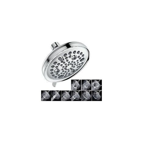 Modes Ronde Tete de Douche Pluie Haute Pression 13CM, Pommeau de Douche Fixes, Pommeau Douche Pluie Economie, Tête de Douche Anti Calcaire, Pommeau Universelle (1/5)