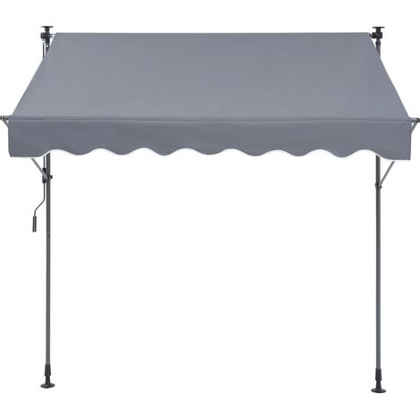 Mophorn, tenda da sole retrattile manuale da 78", tenda da sole per esterni, baldacchino regolabile con tenda parasole da 39", per cortile/giardino/balcone