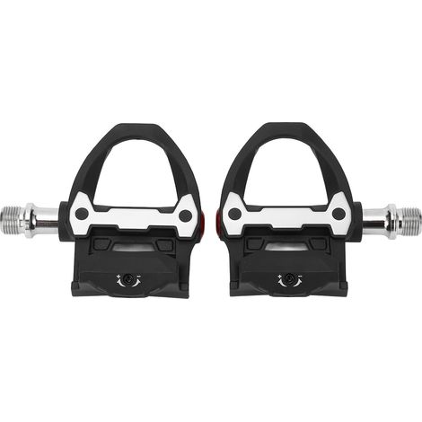 Pédales de vélo automatiques légères, filetage standard 14 mm, avec cales autobloquantes pour système SPD SL, angle de 6 degrés. (1/5)