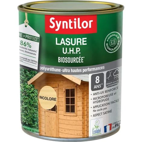 Lasure U.H.P. Biosourcée Incolore Satiné 1L (1/3)
