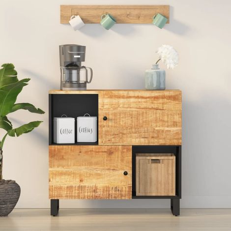 Sideboard with 2 Doors 80x33x75 cm Solid Wood Mango vidaXL (1/5)