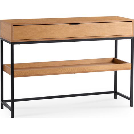 Consolle da ingresso Ruby 100 cm con ripiano Rovere/Nero Loft (1/5)