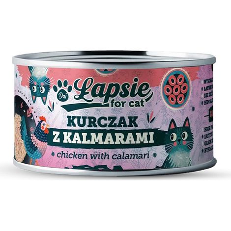 Cibo umido per gatti adulti Łapsie al pollo Kalmar 80g (1/2)