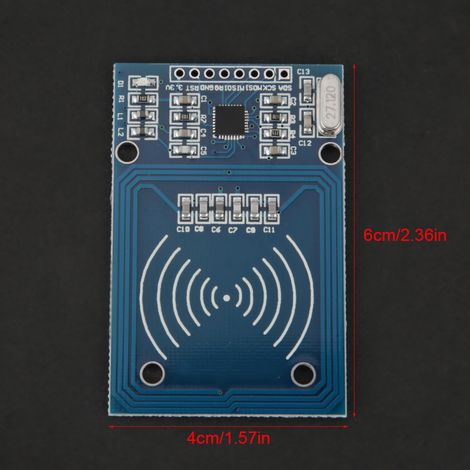 Le module de détection de cartes à puce RFID RC522 est livré avec une carte S50 de l'université Fudan et un porte-clés. (1/4)