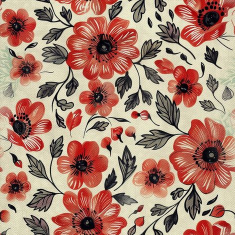 Tela decorativa para exteriores Oxford - Motivo floral I DX5132 (1/5)