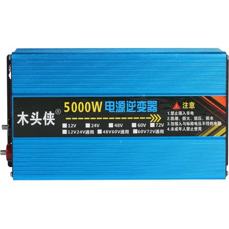 Power inverters, 4000W/5000W DC 12/24/48/60V to AC 230V dual voltage universal Smart Inverter suitable for home use (60V and 72V, 5000W) (1/5)