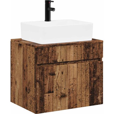 Bathroom Furniture Set Old Wood Engineered Wood vidaXL (1/5)