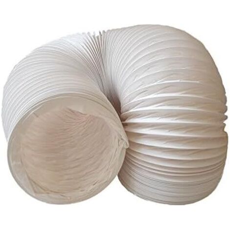 Tuyau d'évacuation d'air en PVC flexible - Diamètre de 150 mm - Longueur de 6 m - Pour climatisation, sèche-linge, hotte