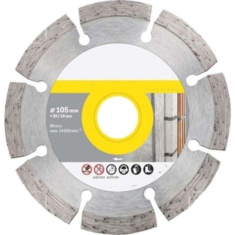 Disque de Coupe Diamanté pour Meuleuse Pierre Béton Armé Granit 105 mm - (1/4)