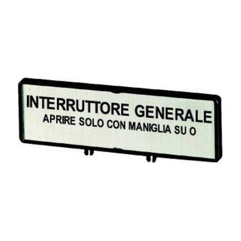 Support +étiquette interrupteur général – N'ouvrir l'armoire qu'en position 0 en IT pour T0 T3 EATON ZFS68-T0 (1/2)