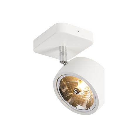 QAZQA Design Spot White Square Rotatable and Tiltable - Go Nine