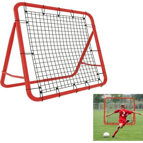 Filet de rebond de football LARS360 pour l'entraînement au tir au but, 100 x 100 x 65 cm, rouge, 5 niveaux réglables (1/5)