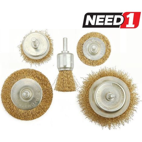 Set 5pz spazzole per trapano miste