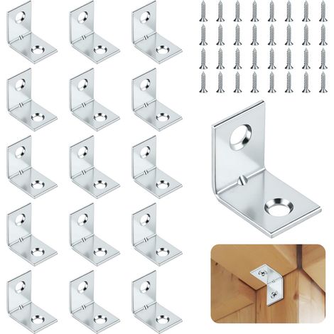 16PCS Équerre de Fixation, 20x20mm Équerre DE Fixation en Forme DE L (1/5)