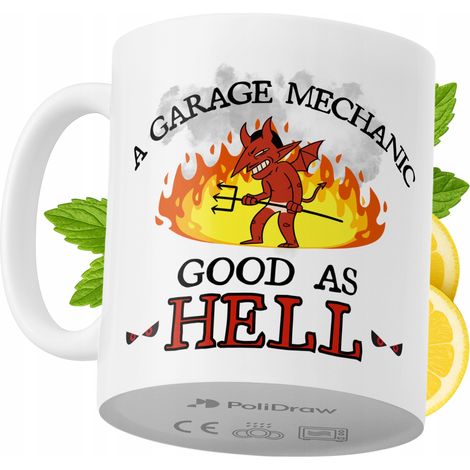 Tazza per meccanico d'officina, divertente e umoristica, con grafica e testo divertenti, ideale per compleanni, onomastici e festività. Tazza premium per occasioni speciali, per casa, ufficio, lavoro, (1/5)