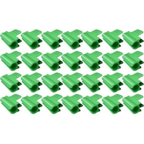 BUNTHAUS Lot de 40 clips pour serre de jardin,clips pour tube d'ombrage de jardin pour support saisonnier des plantes, filet à oiseaux, filet de jardin, accessoires en tissu d'ombrage (11 mm) (1/5)