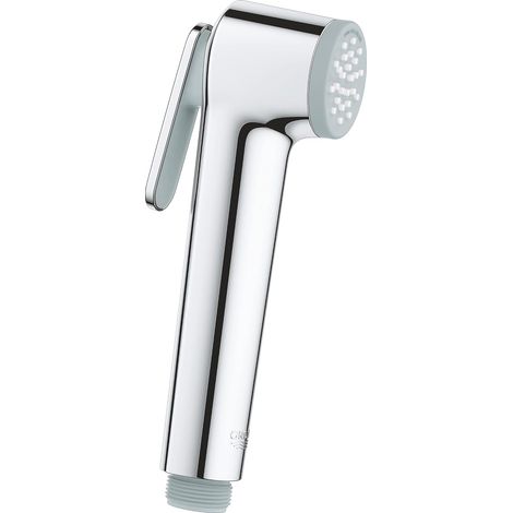 Vitalio shower head, 1 jet, hand shower with trigger, anti-scald and water-saving technology, easy to install and clean, chrome, (1/5)
