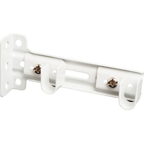 Support double pour rail renforcé blanc (2 unités) Cintacor - Storplanet (1/4)