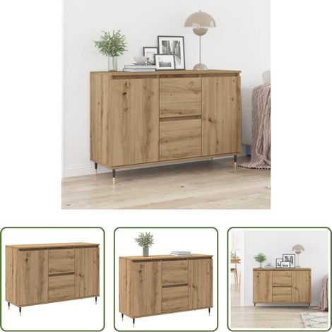 Holz - Sideboard Artisan-Eiche 101,5 x 35 x 70 cm Holzwerkstoff (1/5)