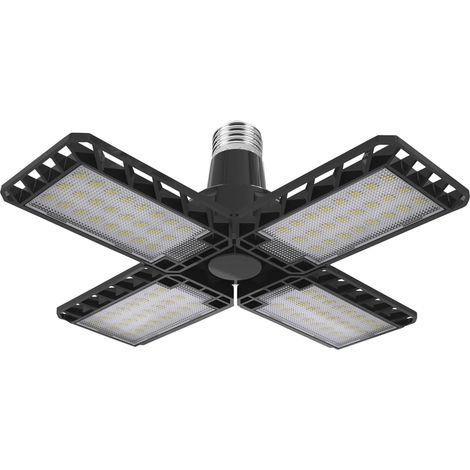 OSRAM Plafonnier Highbay Blade en plastique noir, avec lames lumineuses réglables, offre 23 W ou 2350 lm en blanc neutre avec 4000 K, filetage E27, diamètre 231 mm, IP20 (1/5)