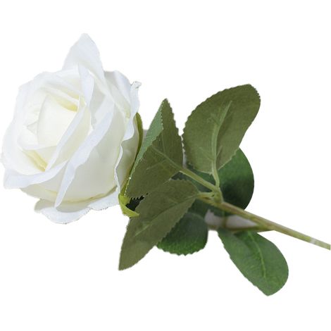 Roses artificielles en soie pour la décoration du salon - Fleurs artificielles blanches