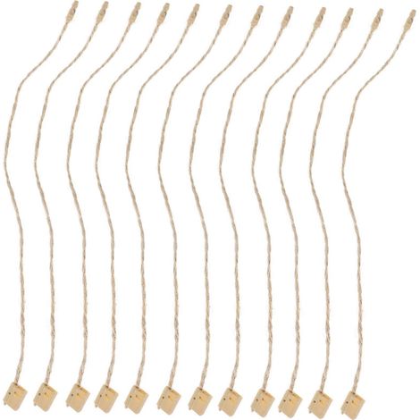 100 pièces de ficelle de chanvre rustique avec attaches à pression pour étiquettes décoratives. Facile et rapide à fixer. (1/5)
