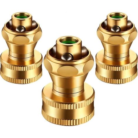 Nozzle Power Brass Hose Nozzle Adjustable Twist Sprayer for Garden (3, 3/4inch) (1/5)