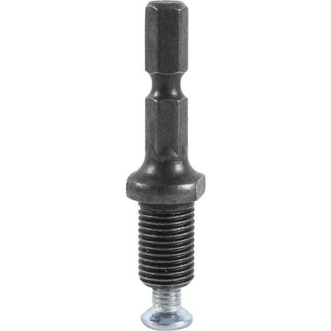 Mandrin de perceuse à percussion électrique Adaptateur de Tige hexagonale 3/8 "-24UNF avec vis- (1/4)