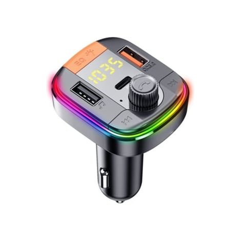 Lecteur MP3 automobile avec Bluetooth, émetteur FM, récepteur radio et chargeur de voiture USB PD.