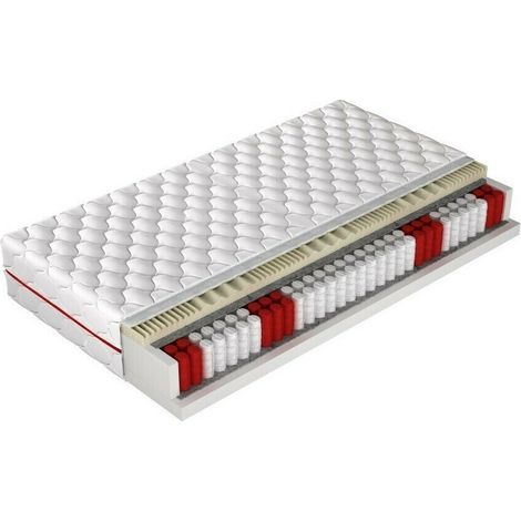 Matelas ComfiDream Clarlen , Avec ressorts (Pocket), Respirant, À deux côtés, Deux niveaux de fermeté, 7 matelas à 7 zones de dureté, Coton, Feutre, Emballé en rouleau, Mousse de polyuréthane (1/5)