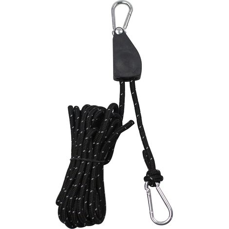2 piece (black) Auxiliary Rappelling Climbing Rope 87g 4m (1/5)