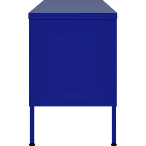 vidaXL TV-Schrank Marineblau 105x35x50 cm Stahl