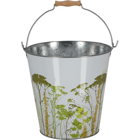 Seau en métal avec décor Herbe 9 litres (1/5)