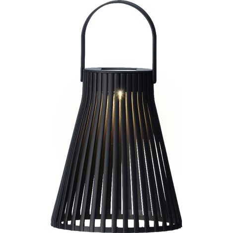 Lumineo Solar LED Lampe Schwarz Ø 14,5 cm Höhe 18,5 cm - Kunststoff (1/3)