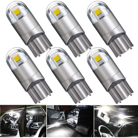 194 921 T10 W5W Ampoule LED Blanc, 3030 Chipset 2SMD Ampoules LED 2W 12V Éclairage intérieur LED Ampoules de rechange pour intérieur de voiture, extérieur, tableau de bord, plaque d'immatriculation, d