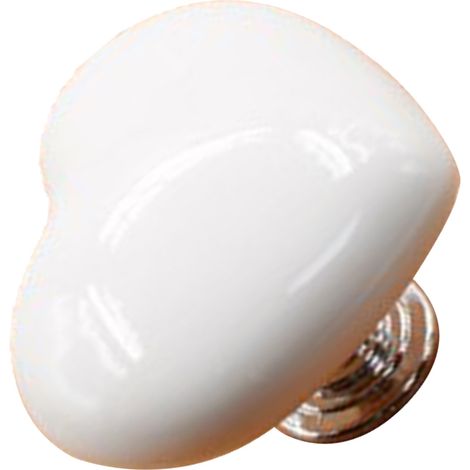 Poignée de réservoir de toilette en forme de cœur, en plastique robuste, poignée de rechange universelle, blanche (1/5)