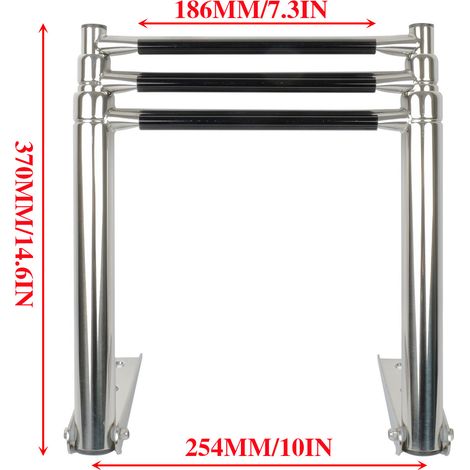 Échelle standard en acier inoxydable à 3 sections, accessoires pour yachts et bateaux, accastillage, pont et passerelle. (ISURE) (1/4)
