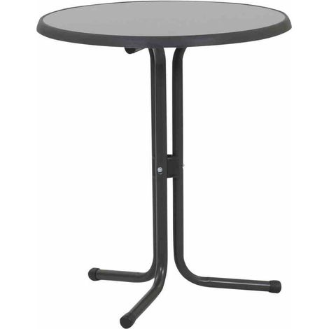 Bistrotisch mit Sevelitplatte graphit-grau, Ø 60cm (1/4)