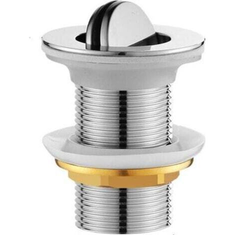 Designer washbasin drain without overflow and without drain body, chrome (1/3)