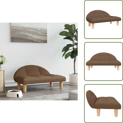The Living Store Lettino per Cani Marrone 70x52x30 cm in Tessuto - Lettino per animali domestici