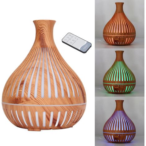 Humidificateur de bureau 400 ml, télécommande, lumière LED multicolore, ultra silencieux (35 dB), arrêt automatique, diffuseur d'aromathérapie, prise UE 100-240 V (1/5)